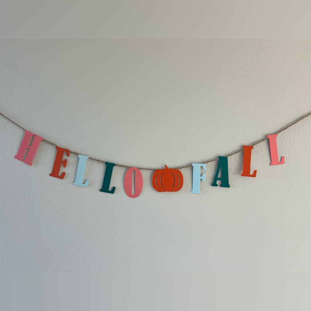 Colorful 'Hello Fall' Banner